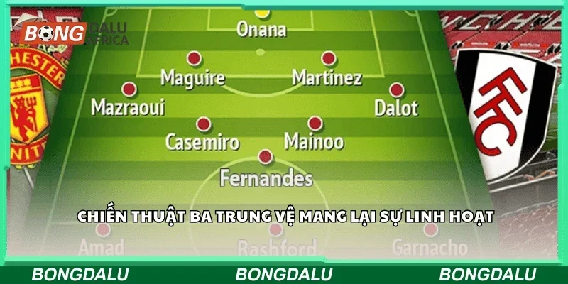 Chiến thuật ba trung vệ mang lại sự linh hoạt