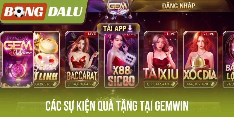 Các sự kiện quà tặng tại Gemwin